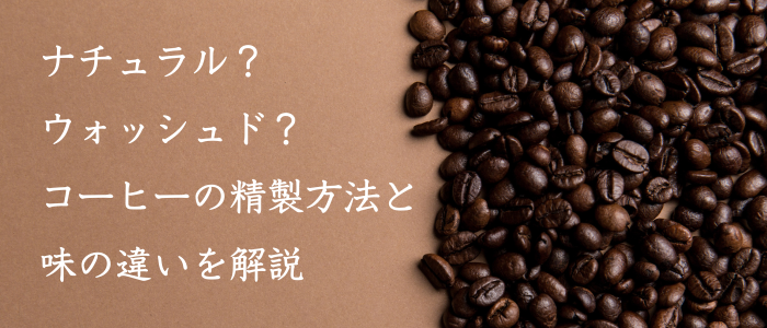 【ナチュラル？ウォッシュド？】コーヒーの精製方法と味の違いを解説